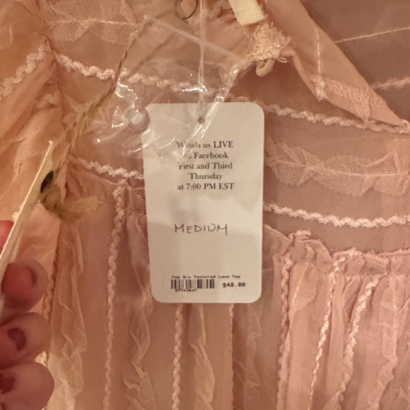 Easel Pink Ruffle Blouse - Picture 3 of 4